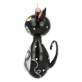 Load image into Gallery viewer, Cat and Mouse. Handmade Glass Christmas ornament.