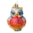 Load image into Gallery viewer, Fairy Owl. Handmade Glass Christmas ornament.