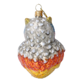 Load image into Gallery viewer, Fairy Owl. Handmade Glass Christmas ornament.