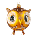 Load image into Gallery viewer, Forest Owl. Handmade Glass Christmas ornament.