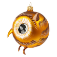 Load image into Gallery viewer, Forest Owl. Handmade Glass Christmas ornament.