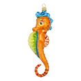 Load image into Gallery viewer, Seahorse - Ocean Friend. Handmade Glass Christmas ornament.