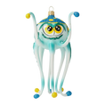 Load image into Gallery viewer, Octopus pirate. Handmade Glass Christmas ornament.