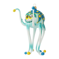 Load image into Gallery viewer, Octopus pirate. Handmade Glass Christmas ornament.