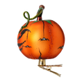 Load image into Gallery viewer, Pumpkin Psotka. Handmade Glass Christmas ornament.