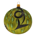 Load image into Gallery viewer, Green Dragon. Handmade Glass Christmas ornament.