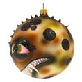 Load image into Gallery viewer, Smiling Dragon. Handmade Glass Christmas ornament.