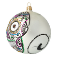 Load image into Gallery viewer, Mexican skull. Handmade Glass Christmas ornament.