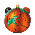 Load image into Gallery viewer, Pumpkin - Halloween Monster. Handmade Glass Christmas ornament.