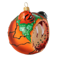 Load image into Gallery viewer, Pumpkin - Halloween Monster. Handmade Glass Christmas ornament.
