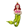 Load image into Gallery viewer, Fairy Tale Mermaid. Handmade Glass Christmas ornament.