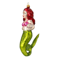 Load image into Gallery viewer, Fairy Tale Mermaid. Handmade Glass Christmas ornament.