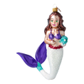 Load image into Gallery viewer, Mermaid Oceania. Handmade Glass Christmas ornament.