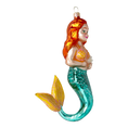 Load image into Gallery viewer, The Fairy Tale Mermaid. Handmade Glass Christmas ornament.