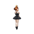 Load image into Gallery viewer, Black Swan ballerina. Handmade Glass Christmas ornament.