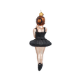 Load image into Gallery viewer, Black Swan ballerina. Handmade Glass Christmas ornament.
