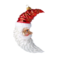 Load image into Gallery viewer, Santa Claus in the Star Spangled Banner. Handmade Glass Christmas ornament.