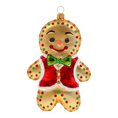 Load image into Gallery viewer, Gingerbread Man. Handmade Glass Christmas ornament.