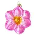 Load image into Gallery viewer, Pink Flower from the Garden of Fantasy. Handmade Glass Christmas ornament.
