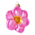 Load image into Gallery viewer, Pink Flower from the Garden of Fantasy. Handmade Glass Christmas ornament.