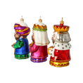 Load image into Gallery viewer, The Three Kings of Christmas Night. Handmade Glass Christmas ornament.