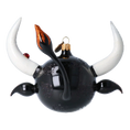 Load image into Gallery viewer, Happy Bull. Handmade Glass Christmas ornament.