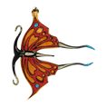 Load image into Gallery viewer, Butterfly Fire Dancer. Handmade Glass Christmas ornament.