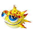 Load image into Gallery viewer, Spiny fish. Handmade Glass Christmas ornament.