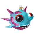 Load image into Gallery viewer, Spiny fish. Handmade Glass Christmas ornament.