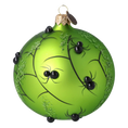 Load image into Gallery viewer, Halloween spider web. Handmade Glass Christmas ornament.