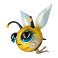 Load image into Gallery viewer, Cute Bee. Handmade Glass Christmas ornament.