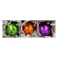 Load image into Gallery viewer, Set of Halloween Bombs with Cobwebs. Handmade Glass Christmas ornament.