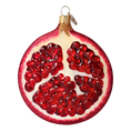 Load image into Gallery viewer, Pomegranate Slice. Handmade Glass Christmas ornament.