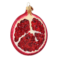 Load image into Gallery viewer, Pomegranate Slice. Handmade Glass Christmas ornament.