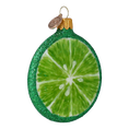 Load image into Gallery viewer, Lime slice. Handmade Glass Christmas ornament.