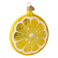 Load image into Gallery viewer, Lemon Slice. Handmade Glass Christmas ornament.