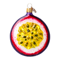 Load image into Gallery viewer, Tropical Maracuja. Handmade Glass Christmas ornament.