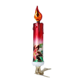 Load image into Gallery viewer, Christmas Candle. Handmade Glass Christmas ornament.
