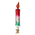 Load image into Gallery viewer, Christmas Candle. Handmade Glass Christmas ornament.