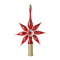 Load image into Gallery viewer, Red star. Handmade Glass Christmas ornament.