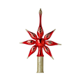 Load image into Gallery viewer, Red star. Handmade Glass Christmas ornament.