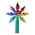Load image into Gallery viewer, Colored Treetop Star. Handmade Glass Christmas ornament.