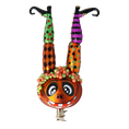 Load image into Gallery viewer, The Witch in the Pumpkin - Magic Legs. Handmade Glass Christmas ornament.
