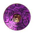 Load image into Gallery viewer, Magic Witch's Hat - Flaming Patterns. Handmade Glass Christmas ornament.