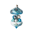 Load image into Gallery viewer, Carousel with Birds - Winter Grove. Handmade Glass Christmas ornament.