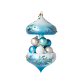 Load image into Gallery viewer, Carousel with Birds - Winter Grove. Handmade Glass Christmas ornament.