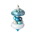 Load image into Gallery viewer, Carousel with Birds - Winter Grove. Handmade Glass Christmas ornament.