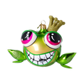 Load image into Gallery viewer, Frog - The Prince in the Crown. Handmade Glass Christmas ornament.