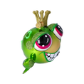 Load image into Gallery viewer, Frog - The Prince in the Crown. Handmade Glass Christmas ornament.