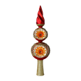 Load image into Gallery viewer, Christmas Glow - Spike with spotlights. Handmade Glass Christmas ornament.